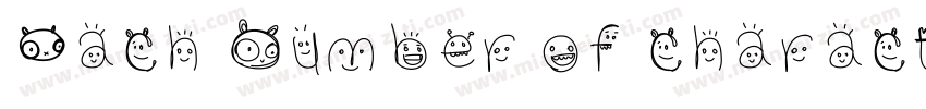 Each Number of characters字体转换